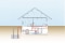 The image shows the principal of water-to-water heat pump